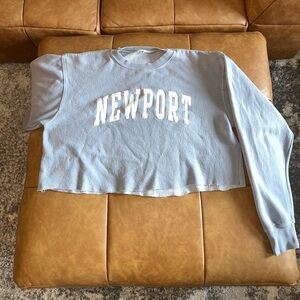 Blue / light Purple Brandy Melville “Newport” cropped sweatshirt